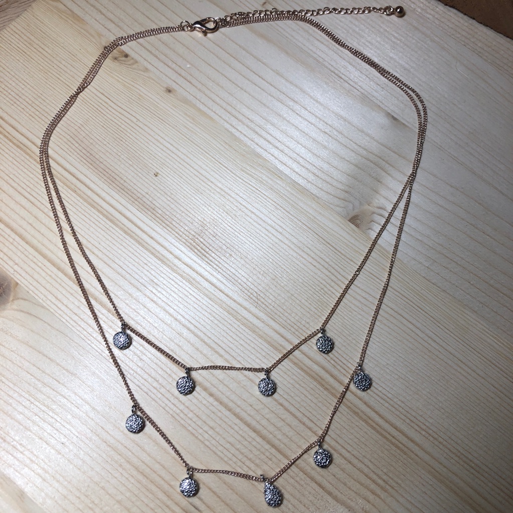 Jill Michael Double Layer Hammered Coin Necklace